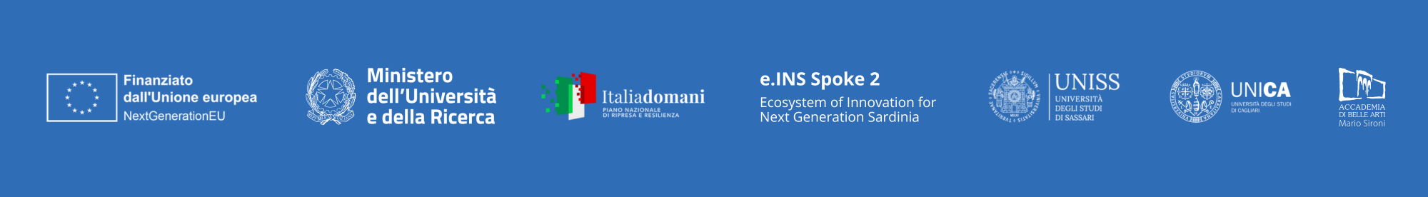 Funded by the European Union – NextGenerationEU · Ministero dell’Università e della Ricerca · Italia Domani · e.INS · UNISS