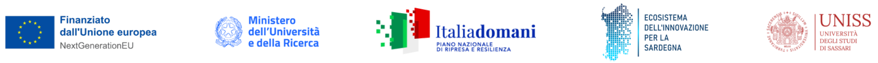 Finanziato dall’Unione europea – NextGenerationEU · Ministero dell’Università e della Ricerca · Italia Domani · e.INS · UNISS